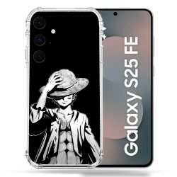 Coque Renforcée Pour Samsung Galaxy S25 FE Manga One Piece Luffy Noir