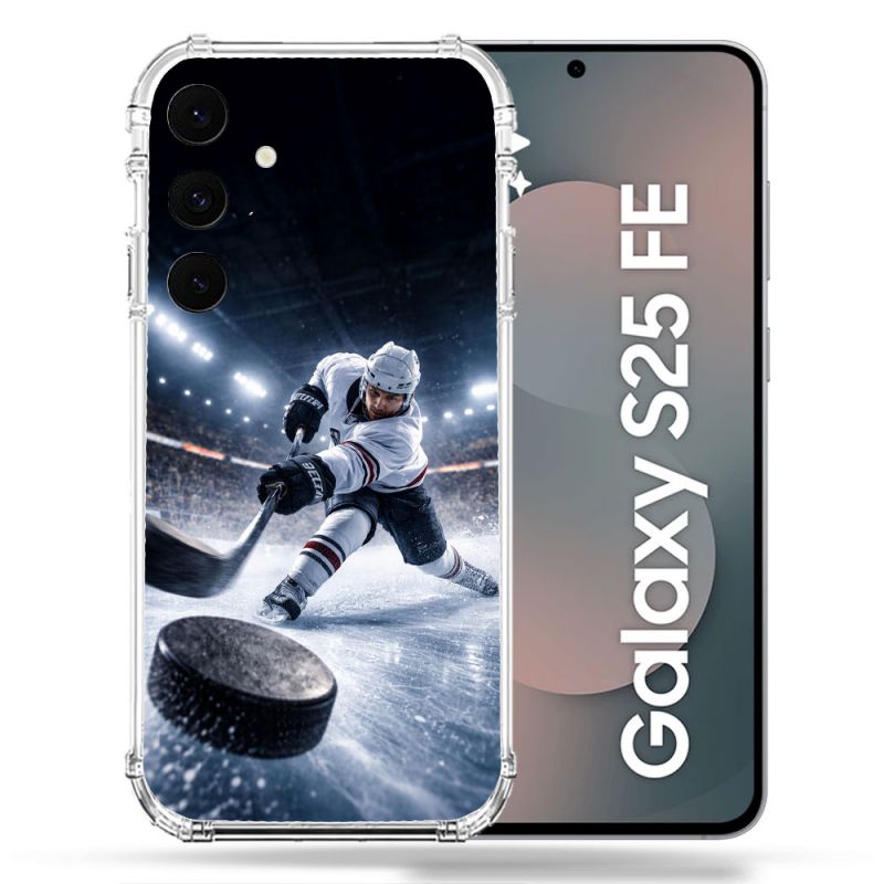 Coque Renforcée Pour Samsung Galaxy S25 FE Sport Hockey sur Glace