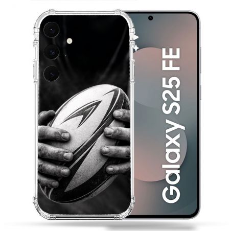 Coque Renforcée Pour Samsung Galaxy S25 FE Sport Rugby Ballon Moderne