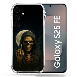 Coque Renforcée Pour Samsung Galaxy S25 FE Tete de Mort Doigt 2026