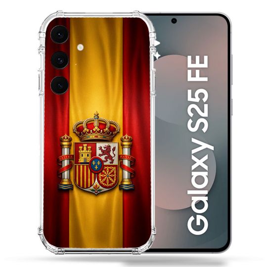Coque Renforcée Pour Samsung Galaxy S25 FE Voyage Drapeau Espagne