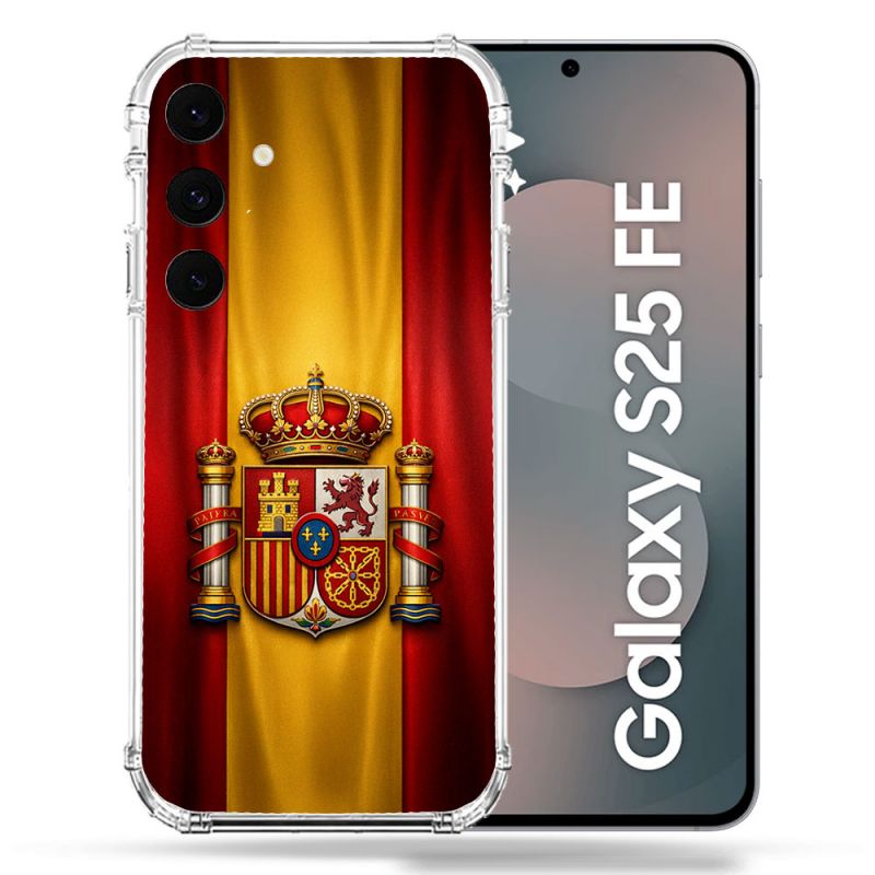 Coque Renforcée Pour Samsung Galaxy S25 FE Voyage Drapeau Espagne