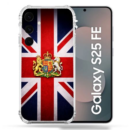 Coque Renforcée Pour Samsung Galaxy S25 FE Voyage Drapeau Grande Bretagne UK