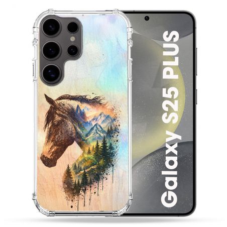 Coque Renforcée Pour Samsung Galaxy S25 PLUS Animal Cheval Montagne