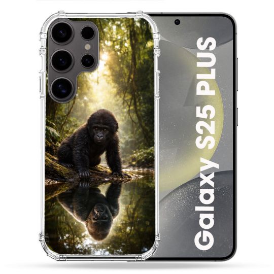 Coque Renforcée Pour Samsung Galaxy S25 PLUS Animal Gorille Reflet