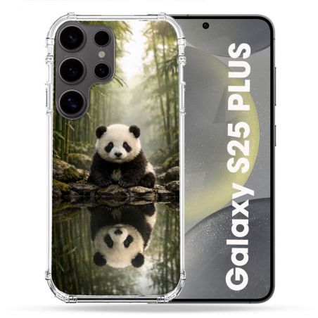 Coque Renforcée Pour Samsung Galaxy S25 PLUS Animal Panda Reflet