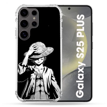 Coque Renforcée Pour Samsung Galaxy S25 PLUS Manga One Piece Luffy Noir