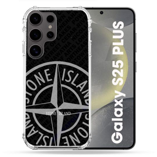Coque Renforcée Pour Samsung Galaxy S25 PLUS Stone Island Gris