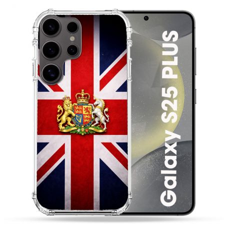 Coque Renforcée Pour Samsung Galaxy S25 PLUS Voyage Drapeau Grande Bretagne UK