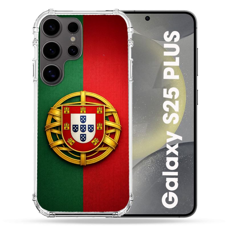 Coque Renforcée Pour Samsung Galaxy S25 PLUS Voyage Drapeau Portugal