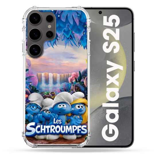Coque Renforcée Pour Samsung Galaxy S25 Schtroumpfs Forêt