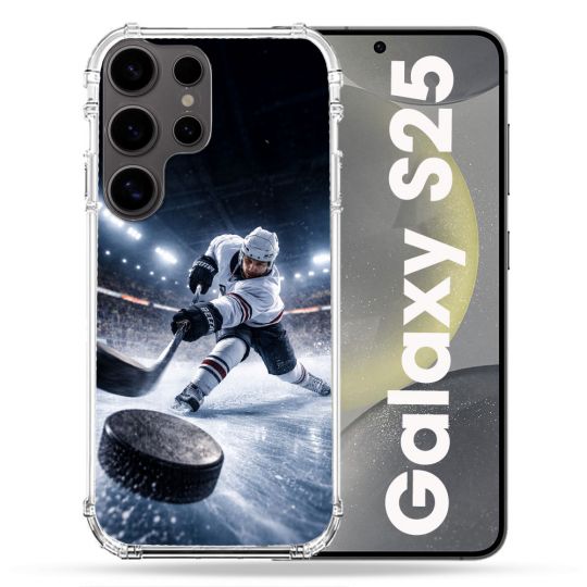 Coque Renforcée Pour Samsung Galaxy S25 Sport Hockey sur Glace