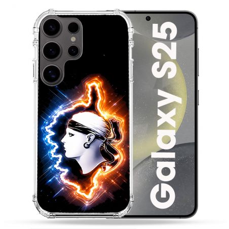 Coque Renforcée Pour Samsung Galaxy S25 Voyage Corse Brillante