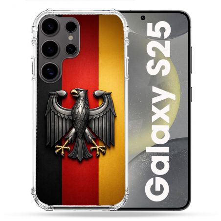 Coque Renforcée Pour Samsung Galaxy S25 Voyage Drapeau Allemagne