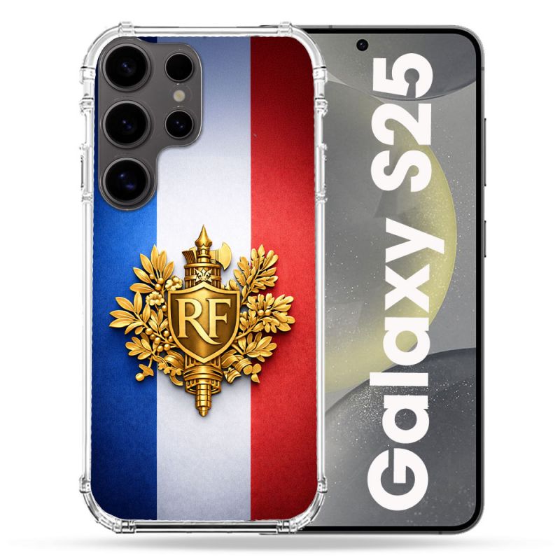 Coque Renforcée Pour Samsung Galaxy S25 Voyage Drapeau France