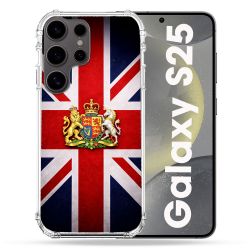 Coque Renforcée Pour Samsung Galaxy S25 Voyage Drapeau Grande Bretagne UK