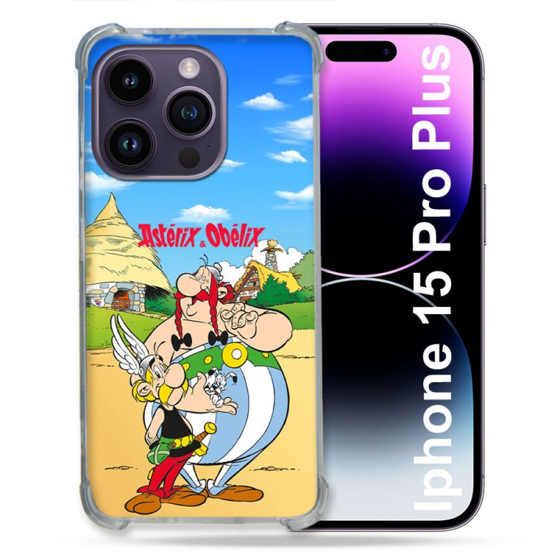 Coque Renforcée Pour Iphone 15 Pro Plus Astérix Obélix Color