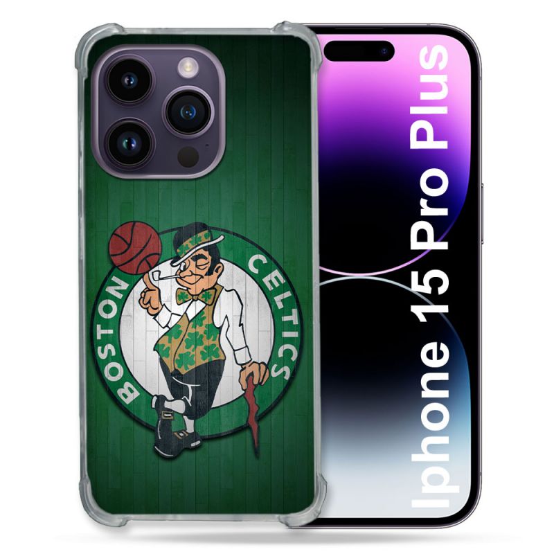 Coque Renforcée Pour Iphone 15 Pro Plus Basket Boston Celtics