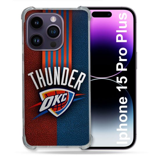 Coque Renforcée Pour Iphone 15 Pro Plus Basket Oklahoma City Thunder