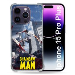 Coque Renforcée Pour Iphone 15 Pro Plus Manga Chainsaw Man Denji