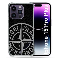Coque Renforcée Pour Iphone 15 Pro Plus Stone Island Gris