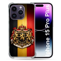 Coque Renforcée Pour Iphone 15 Pro Plus Voyage Drapeau Belgique