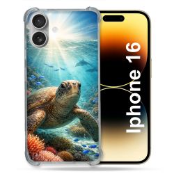 Coque Renforcée Pour Iphone 16 Animal Tortue Marine