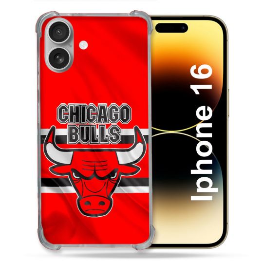 Coque Renforcée Pour Iphone 16 Basket Chicago Bulls
