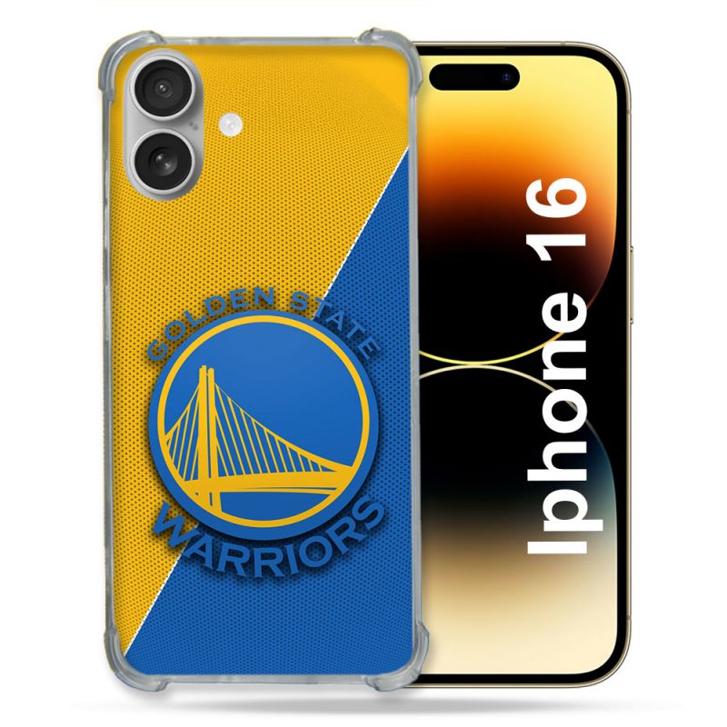 Coque Renforcée Pour Iphone 16 Basket Golden State Warriors