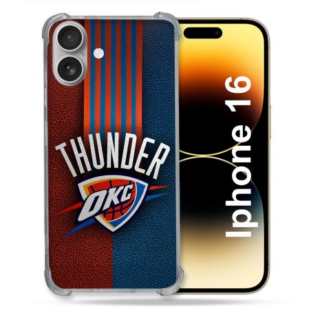 Coque Renforcée Pour Iphone 16 Basket Oklahoma City Thunder