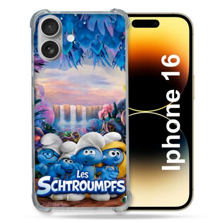 Coque Renforcée Pour Iphone 16 Schtroumpfs Forêt