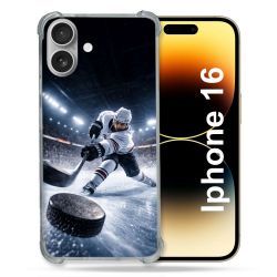 Coque Renforcée Pour Iphone 16 Sport Hockey sur Glace