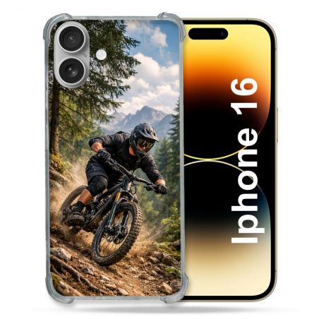 Coque Renforcée Pour Iphone 16 Sport VTT Montagne