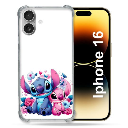 Coque Renforcée Pour Iphone 16 Stitch Love