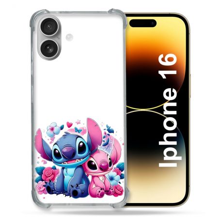 Coque Renforcée Pour Iphone 16 Stitch Love