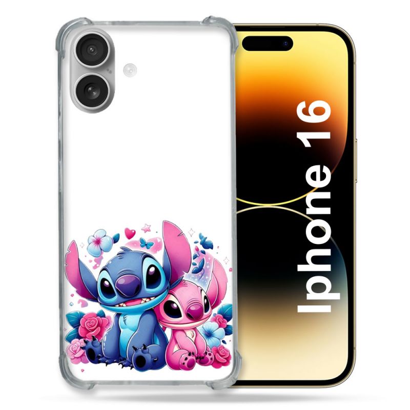 Coque Renforcée Pour Iphone 16 Stitch Love