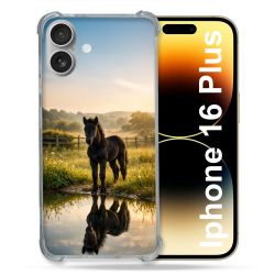 Coque Renforcée Pour Iphone 16 Plus Animal Cheval Reflet