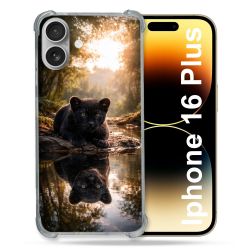Coque Renforcée Pour Iphone 16 Plus Animal Panthère Reflet