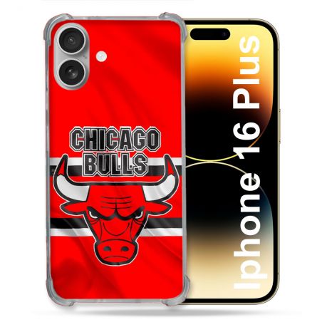 Coque Renforcée Pour Iphone 16 Plus Basket Chicago Bulls