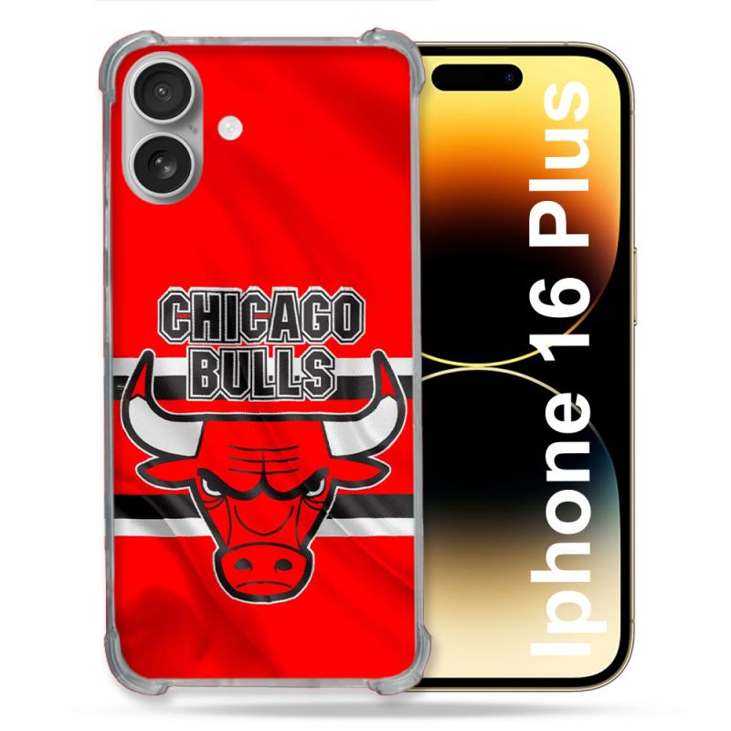 Coque Renforcée Pour Iphone 16 Plus Basket Chicago Bulls