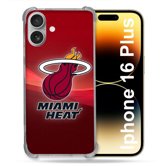 Coque Renforcée Pour Iphone 16 Plus Basket Miami Heat
