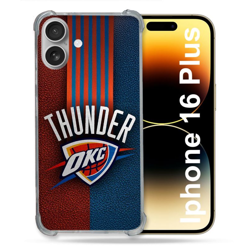 Coque Renforcée Pour Iphone 16 Plus Basket Oklahoma City Thunder