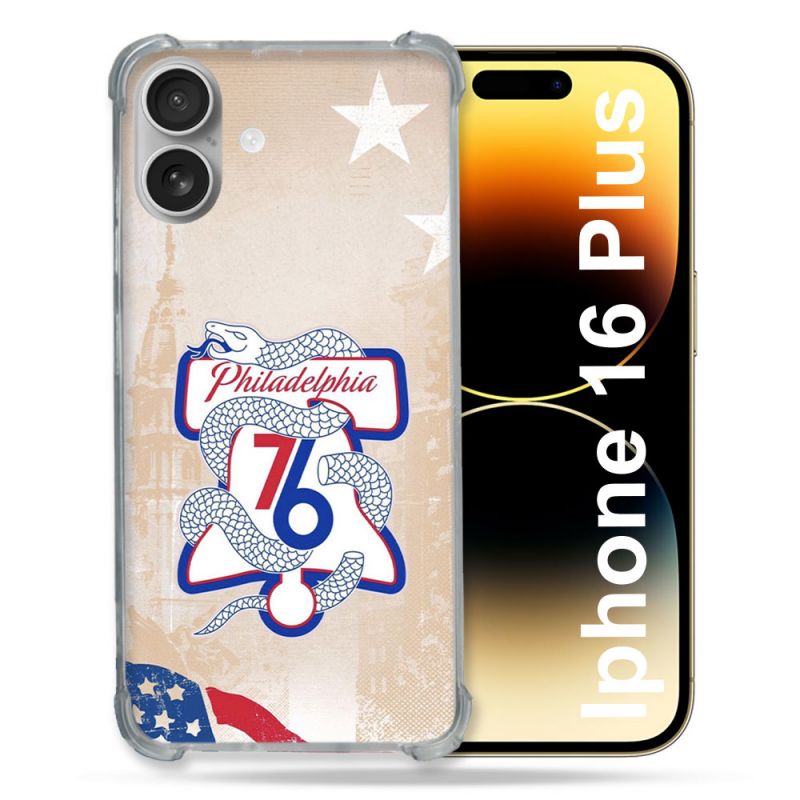 Coque Renforcée Pour Iphone 16 Plus Basket Philadelphia 76ers