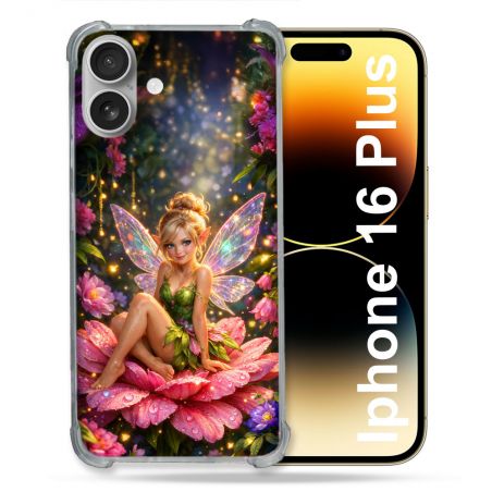 Coque Renforcée Pour Iphone 16 Plus Fantastique Fee Fleur