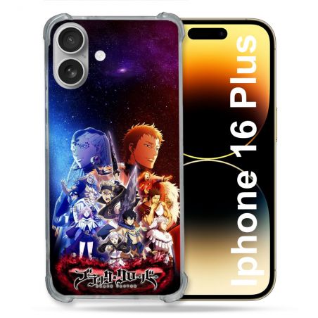 Coque Renforcée Pour Iphone 16 Plus Manga Black Clover Affiche