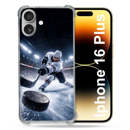 Coque Renforcée Pour Iphone 16 Plus Sport Hockey sur Glace