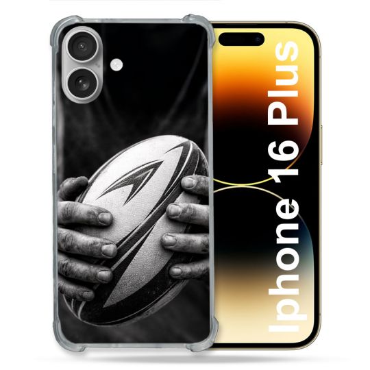 Coque Renforcée Pour Iphone 16 Plus Sport Rugby Ballon Moderne