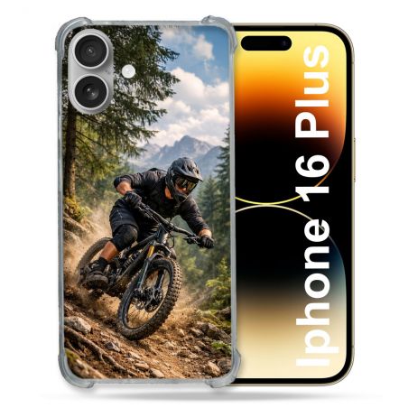 Coque Renforcée Pour Iphone 16 Plus Sport VTT Montagne