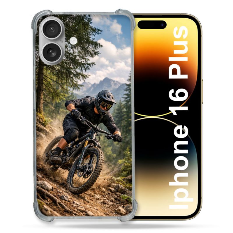 Coque Renforcée Pour Iphone 16 Plus Sport VTT Montagne