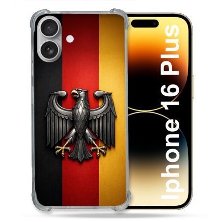 Coque Renforcée Pour Iphone 16 Plus Voyage Drapeau Allemagne